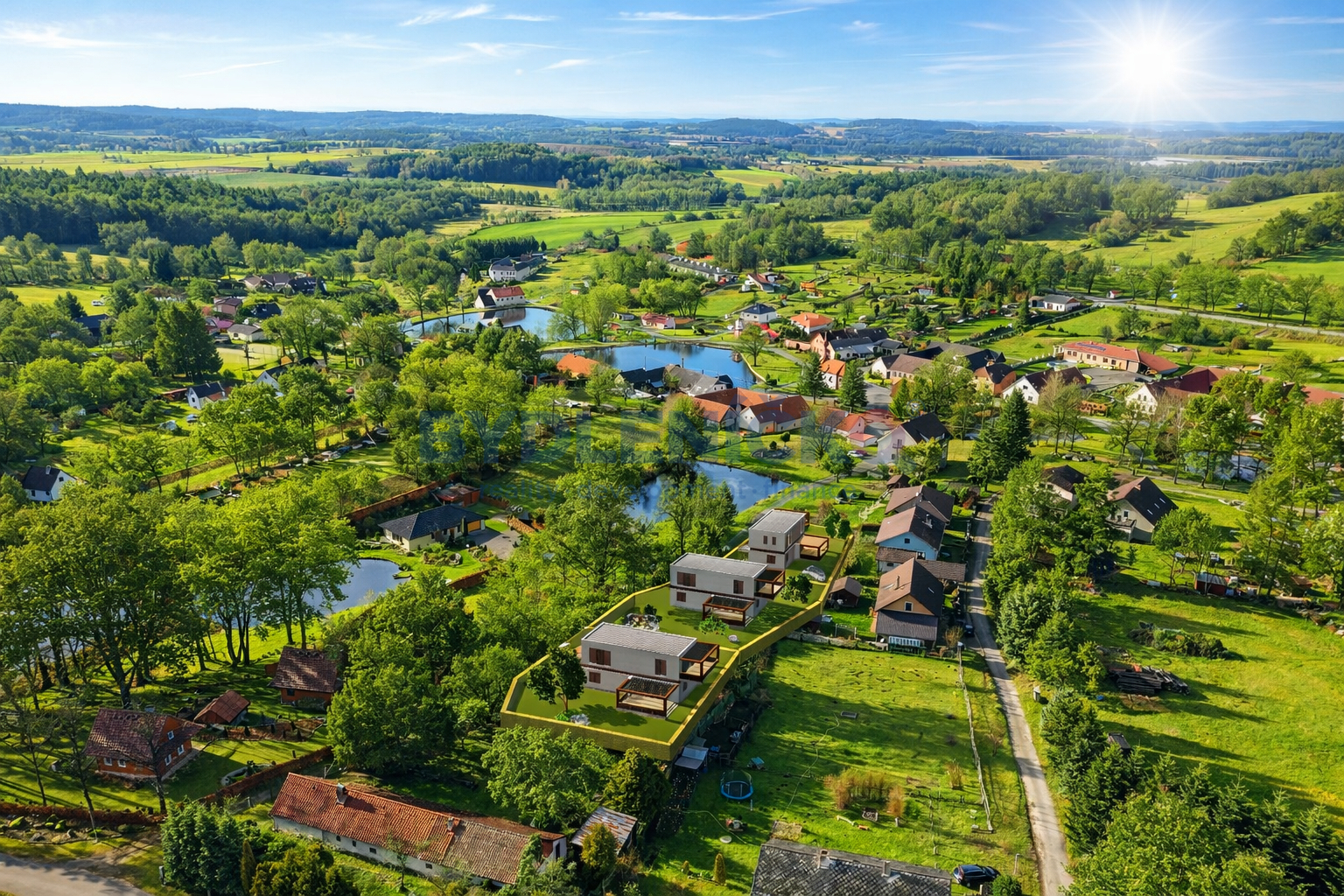 Prodej stavebního pozemku 933m2, Lomy u Člunku, Če