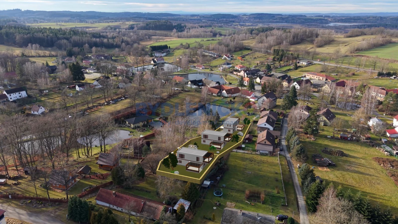 Prodej stavebního pozemku 900m2, Lomy u Člunku, Če