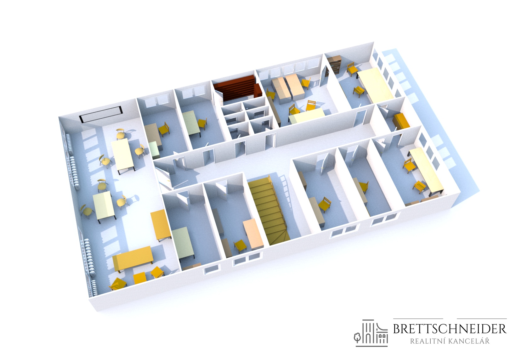 Půdorys 2 - kancelářské a nebytové prostory (Ostra
