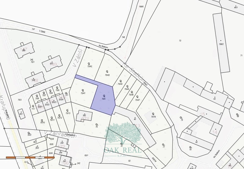 mapa pozemku z CUZK