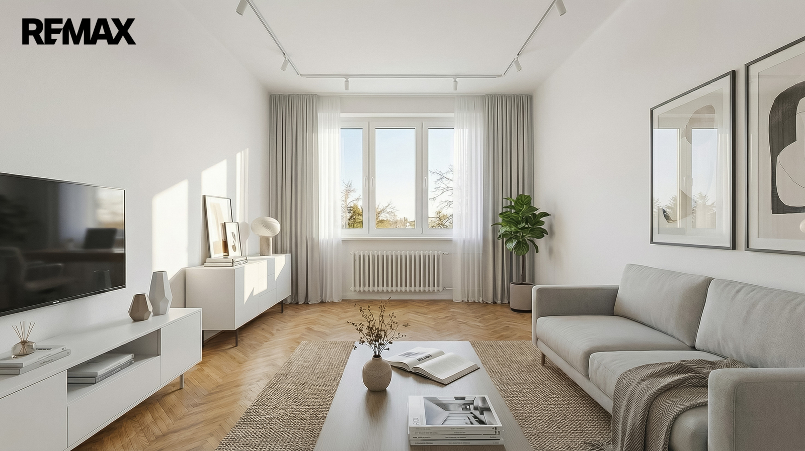 vizualizace obývacího pokoje