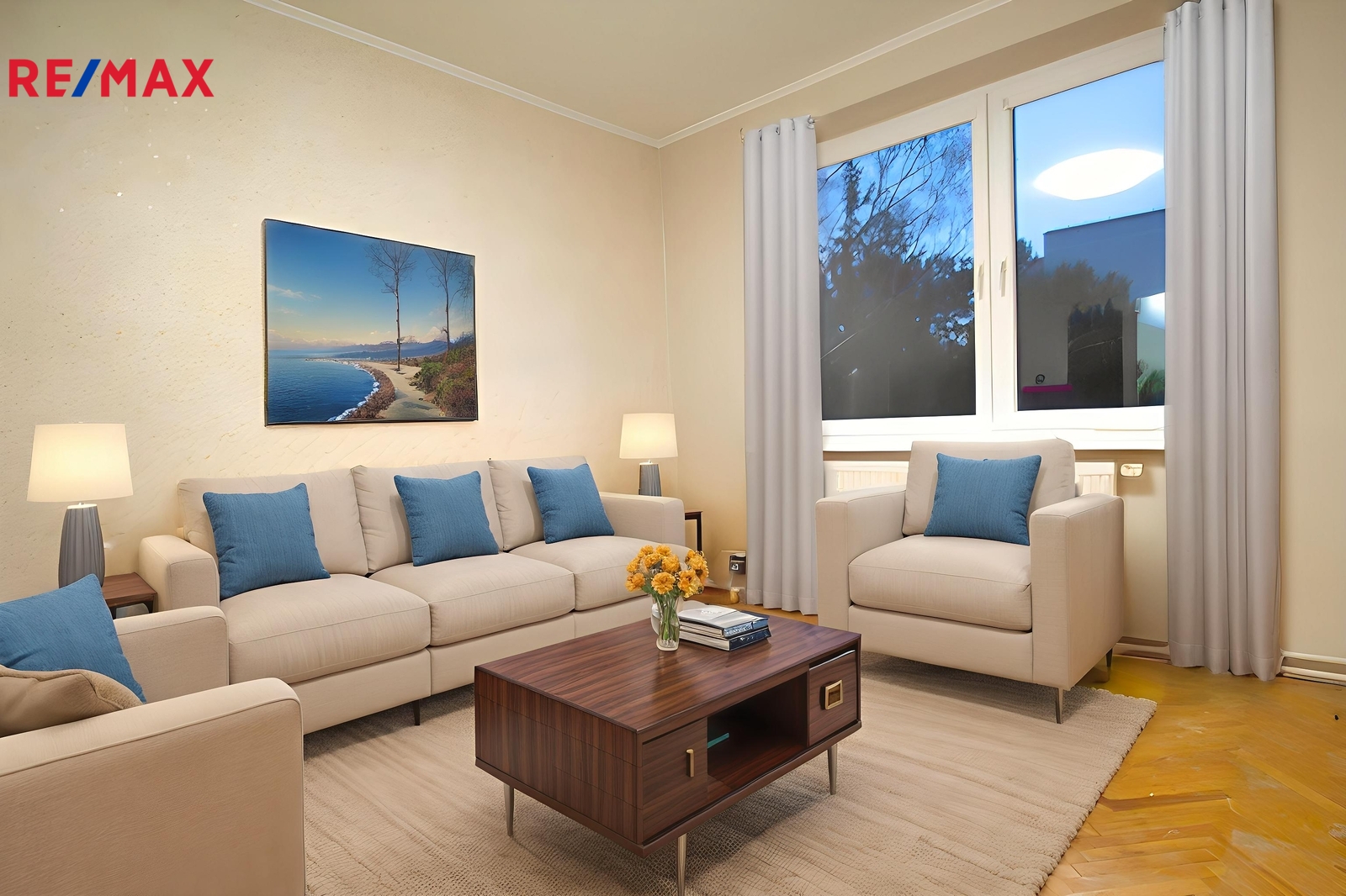 vizualizace obývací pokoj