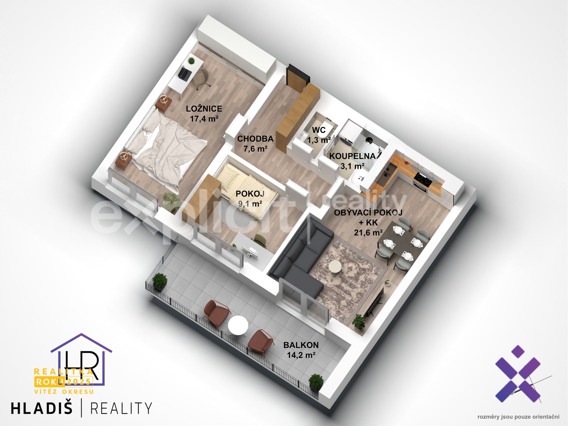 Prodej novostaveb bytu 3+kk 76 m2 - 89 m2, terasa 8 - 36 m2 - Jablunka44