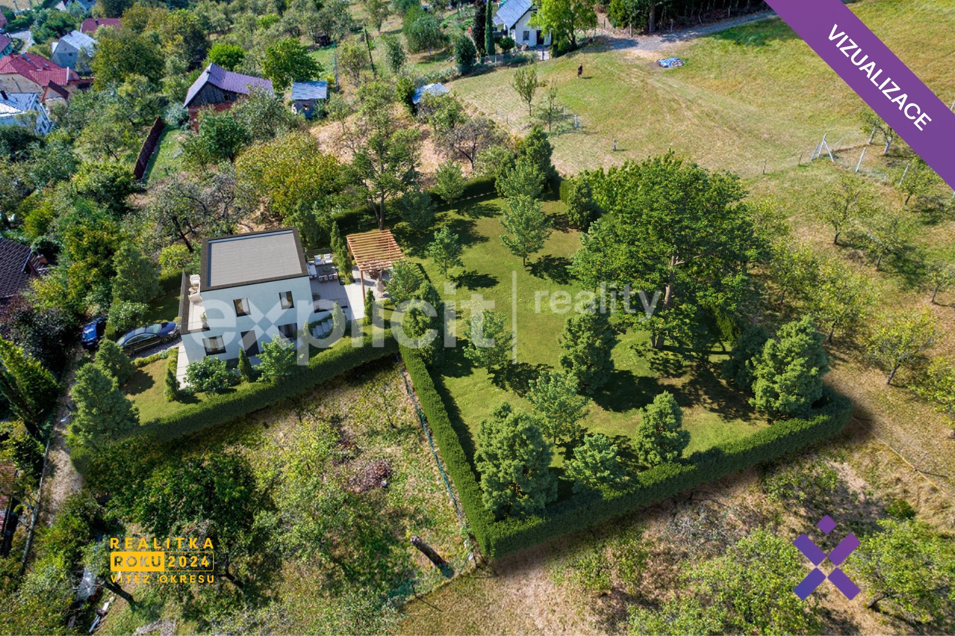 Prodej pozemku, Fryšták - Vítová 1 075 m²