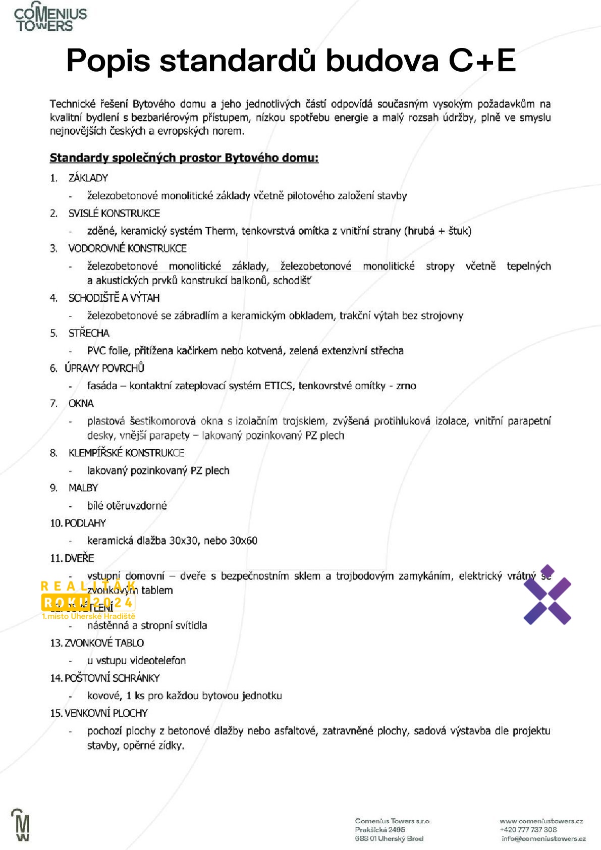 Prodej novostaveb bytu v developerskem projektu 2+kk 82 - 91 m2, Comenius Towers - Uhersky Brod25