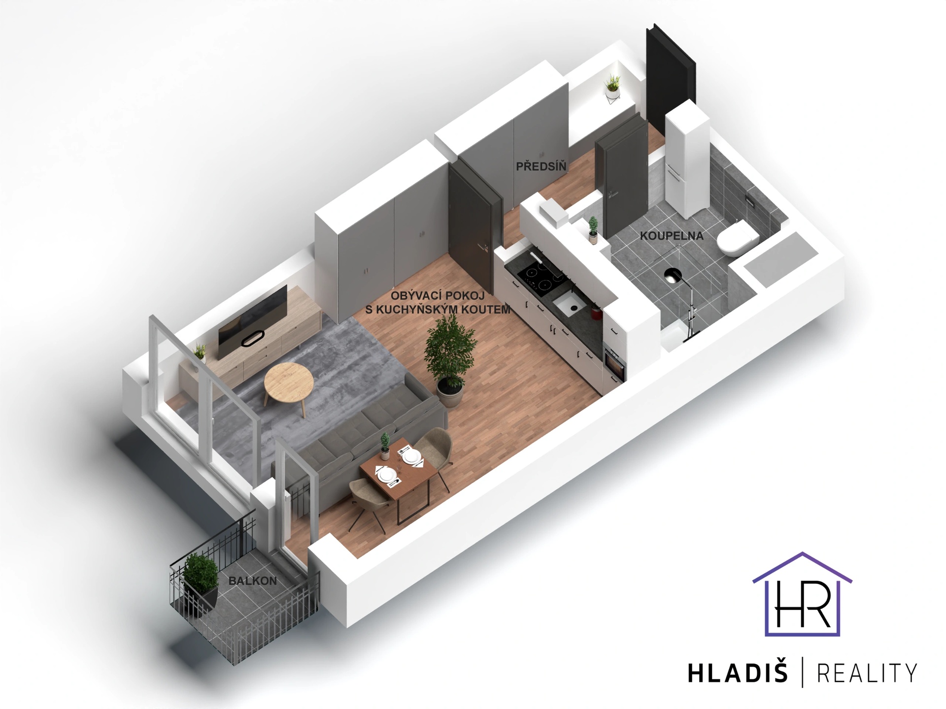 Filip Hladiš realitní makléř Pronájem bytu 1+kk, 38 m&sup2; - Uherský Brod