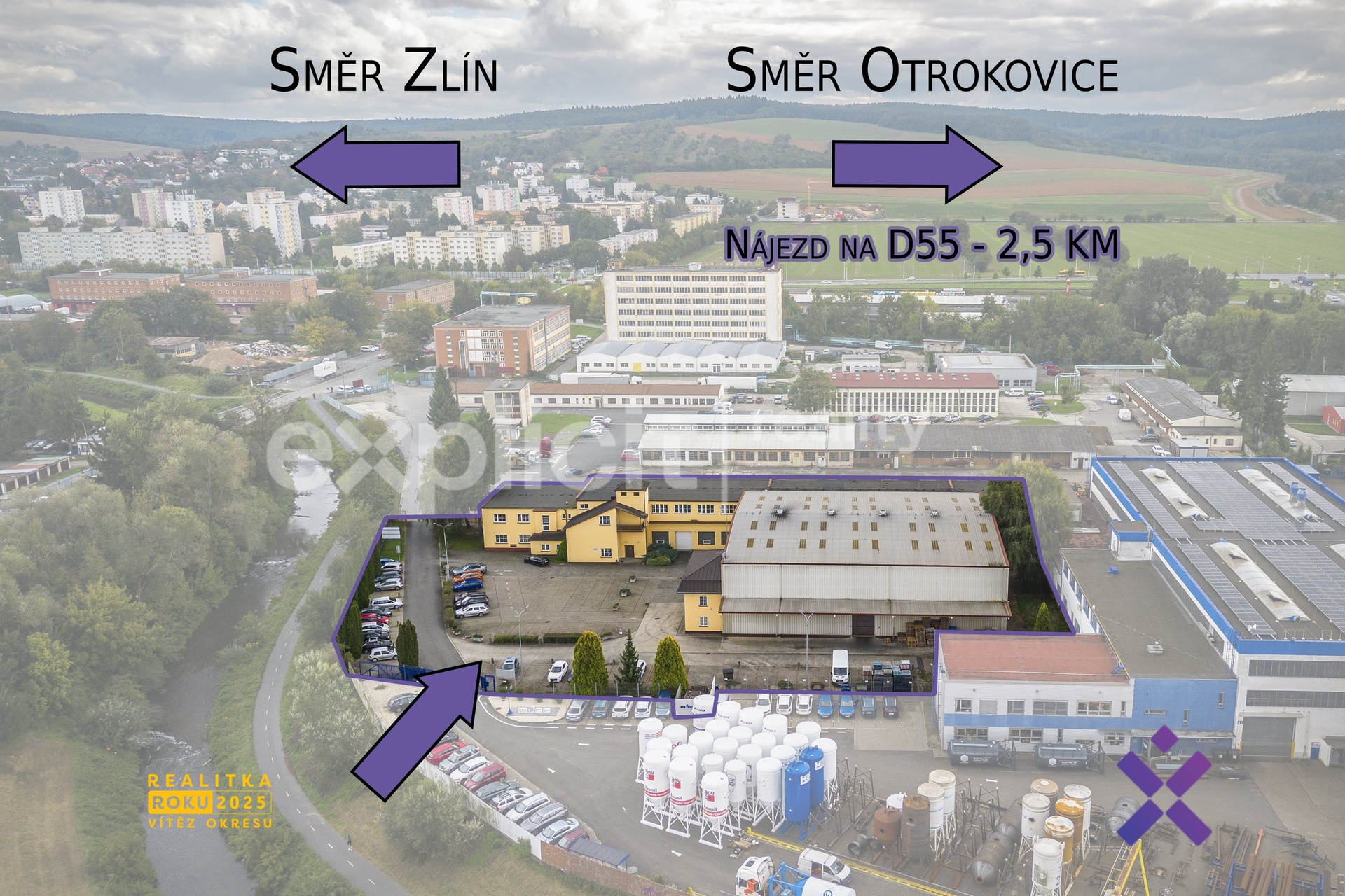 Prodej skladu a haly 3 394 m&sup2;, pozemek 6 552 