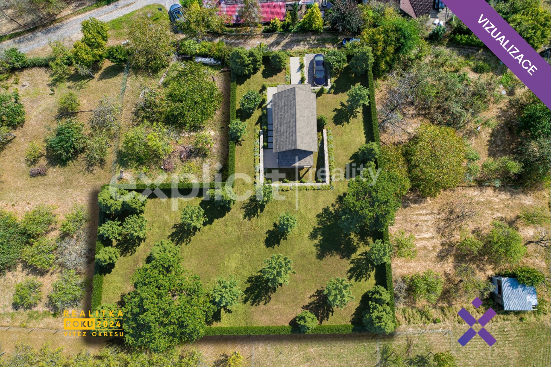 Prodej pozemku, Fryšták - Vítová 1 075 m²