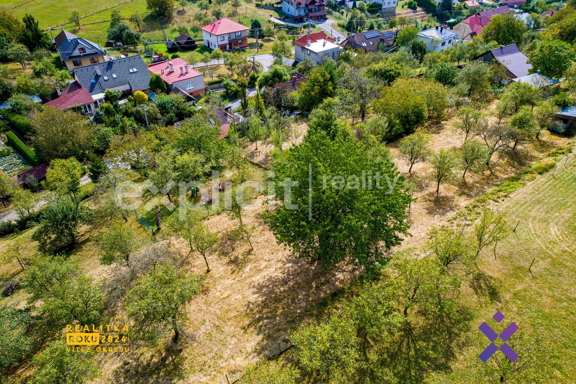 Prodej pozemku, Fryšták - Vítová 1 075 m²