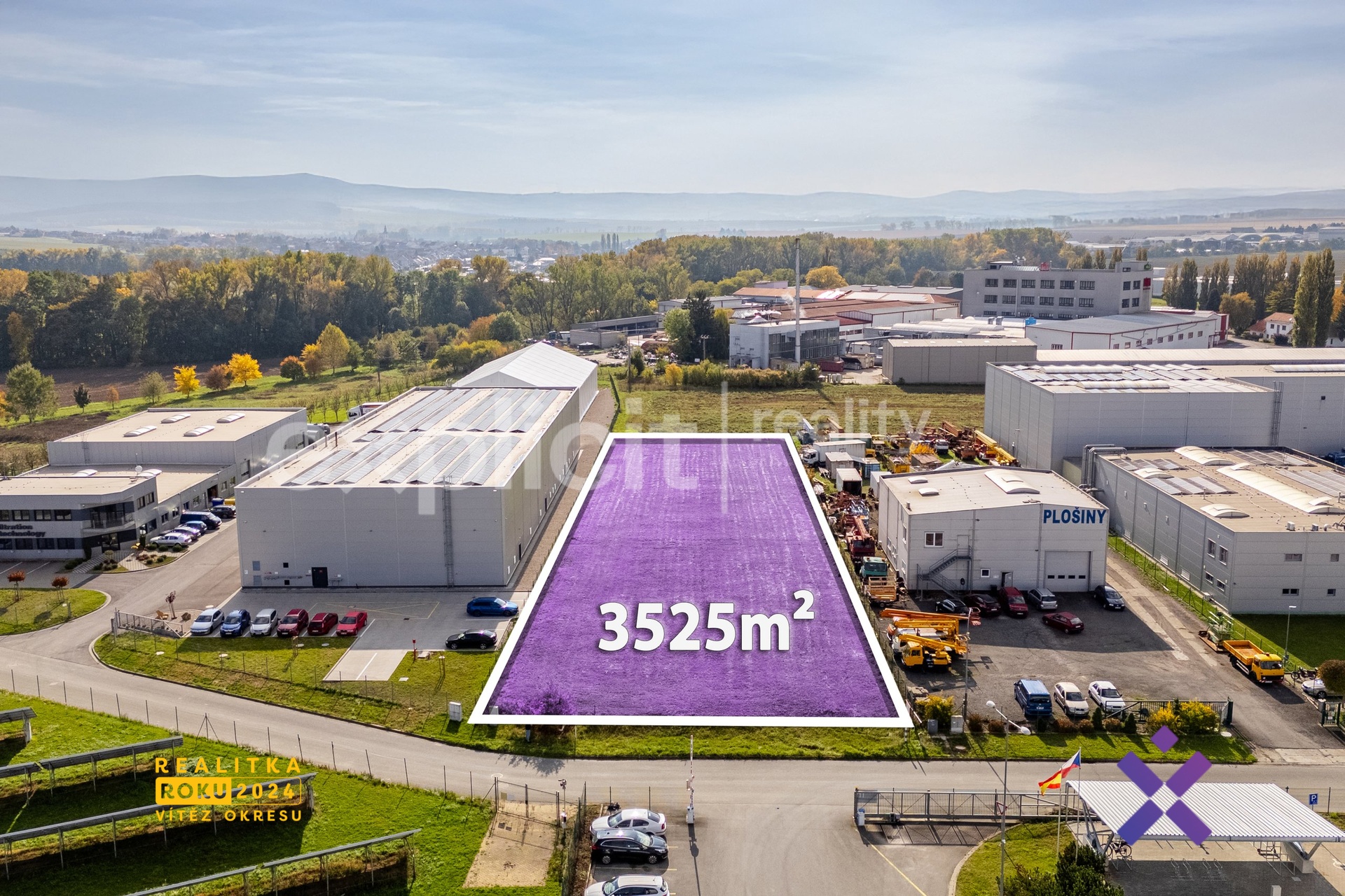 Prodej komerčního pozemku 3 525 m², Nivnice-H