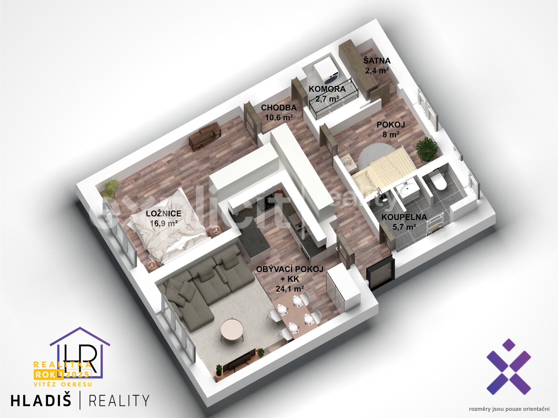 3D pud_Byt 3+kk Uhersky Brod