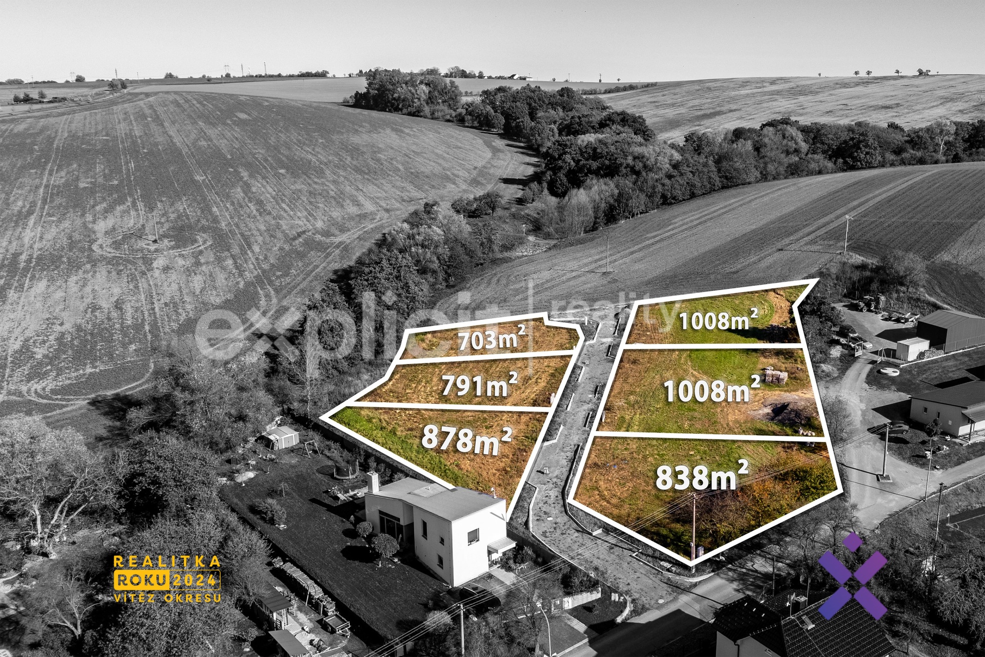 Prodej pozemků Lubná u Kroměříže