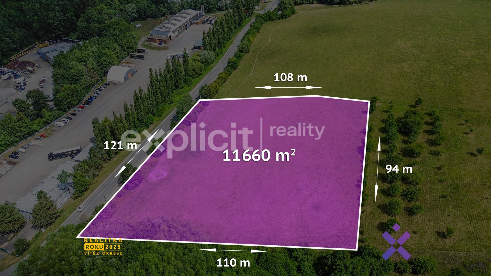Prodej komerčního pozemku 11 660 m&sup2;, Slušovice