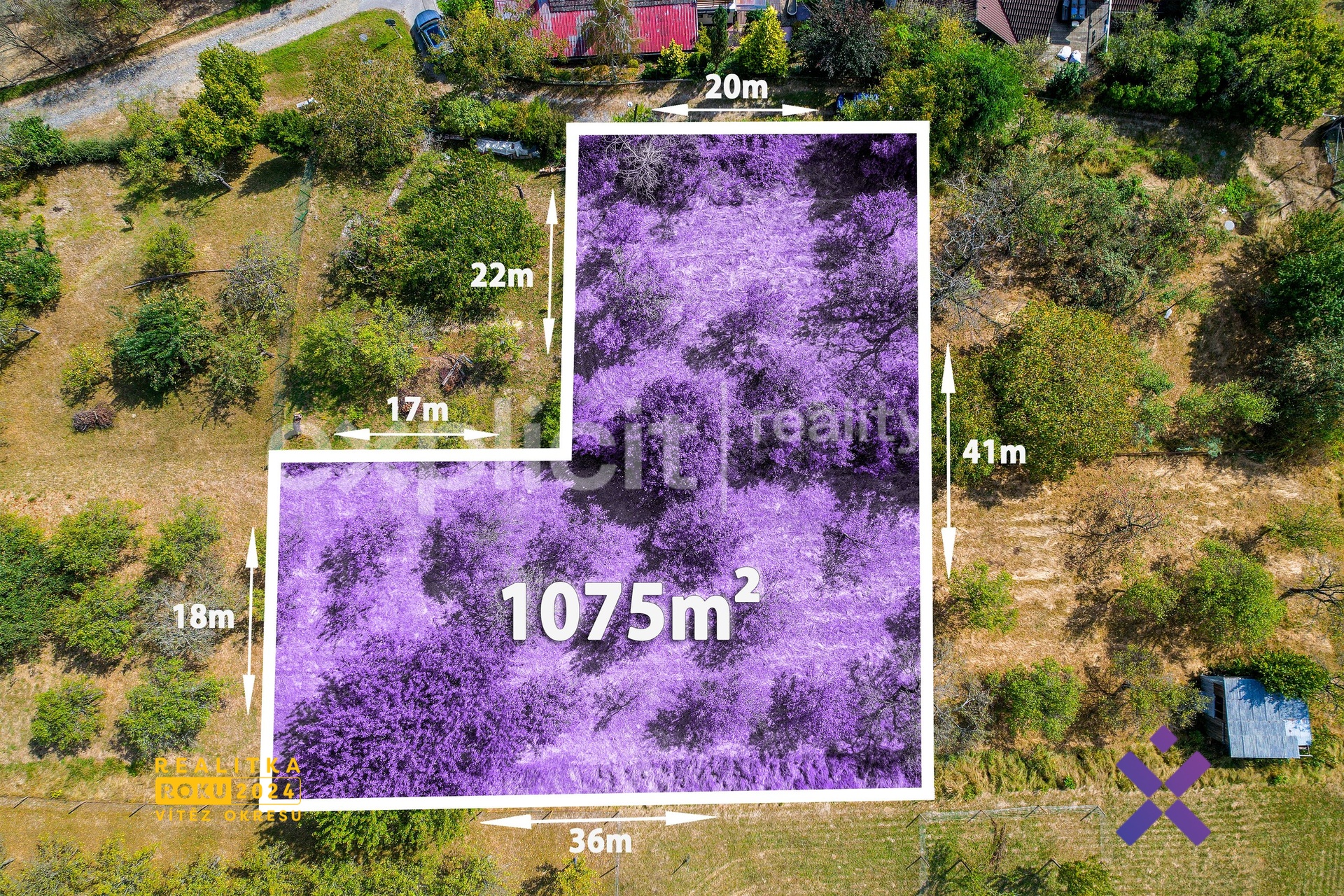 Prodej pozemku, Fryšták - Vítová 1 075 m²