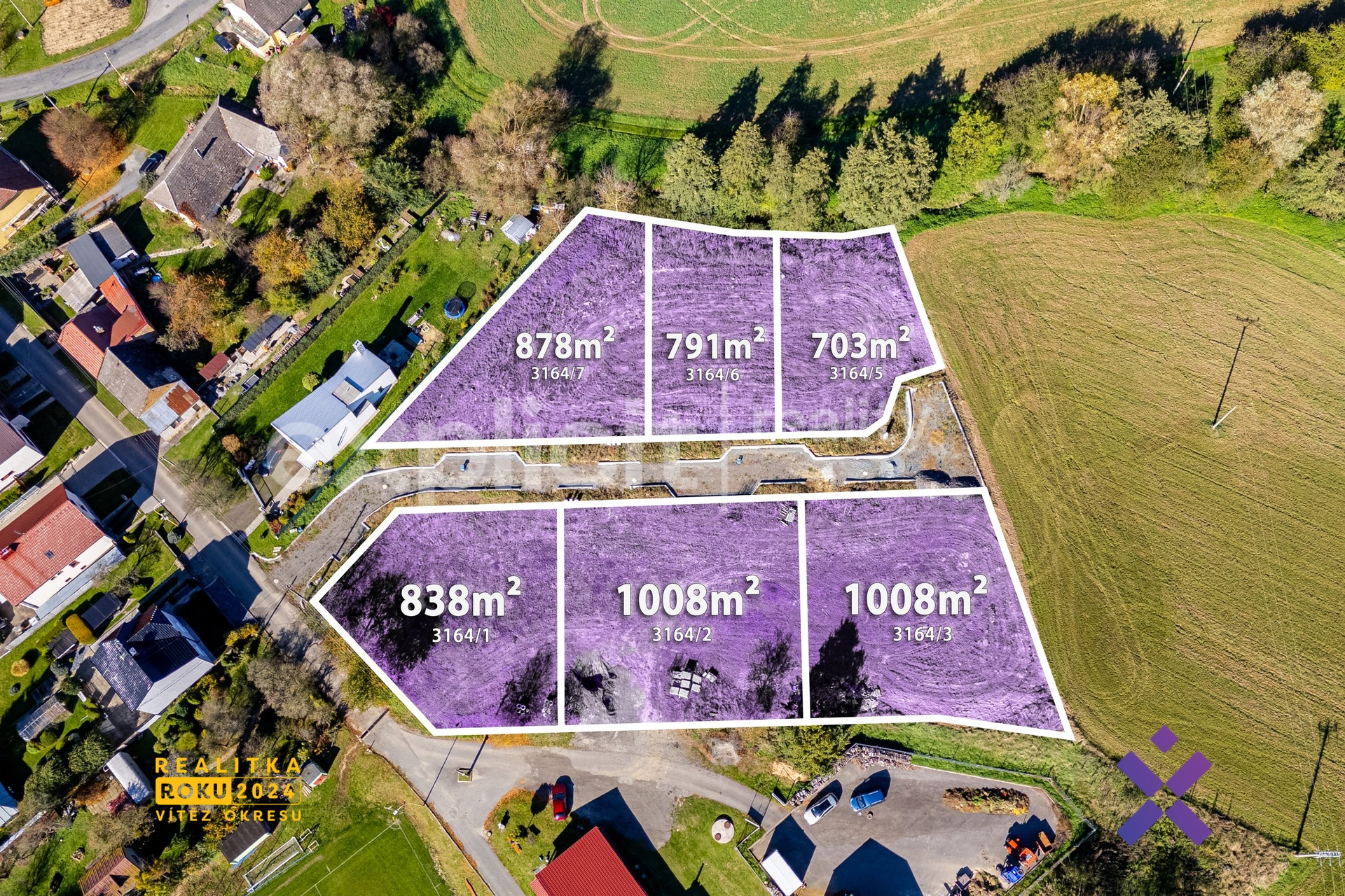 Prodej pozemků Lubná u Kroměříže