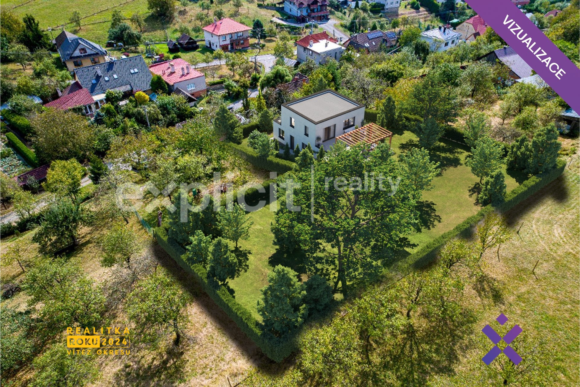 Prodej pozemku, Fryšták - Vítová 1 075 m²