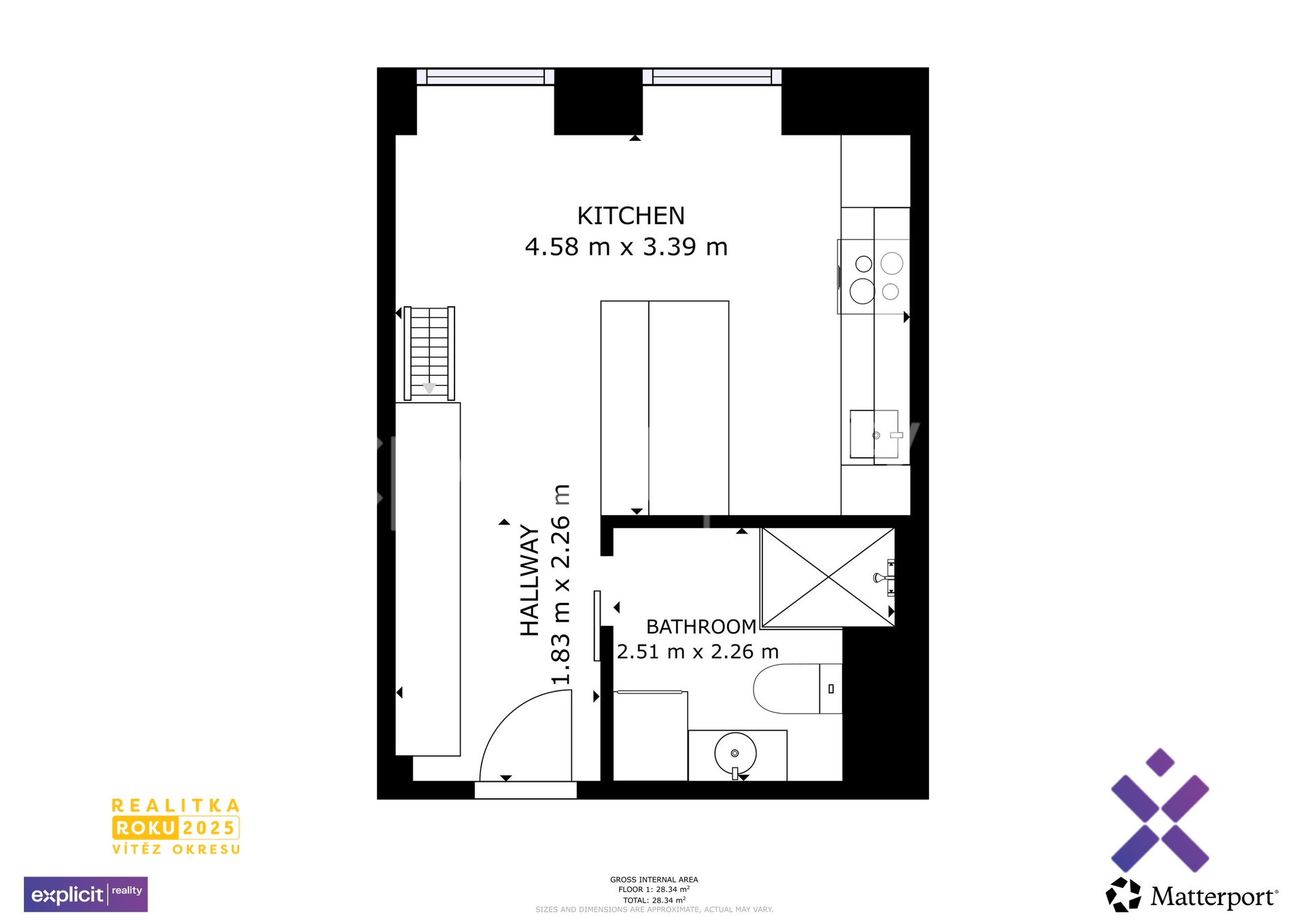 Pronájem bytu 1+kk 28 m&sup2; - Lorencova, Zlín