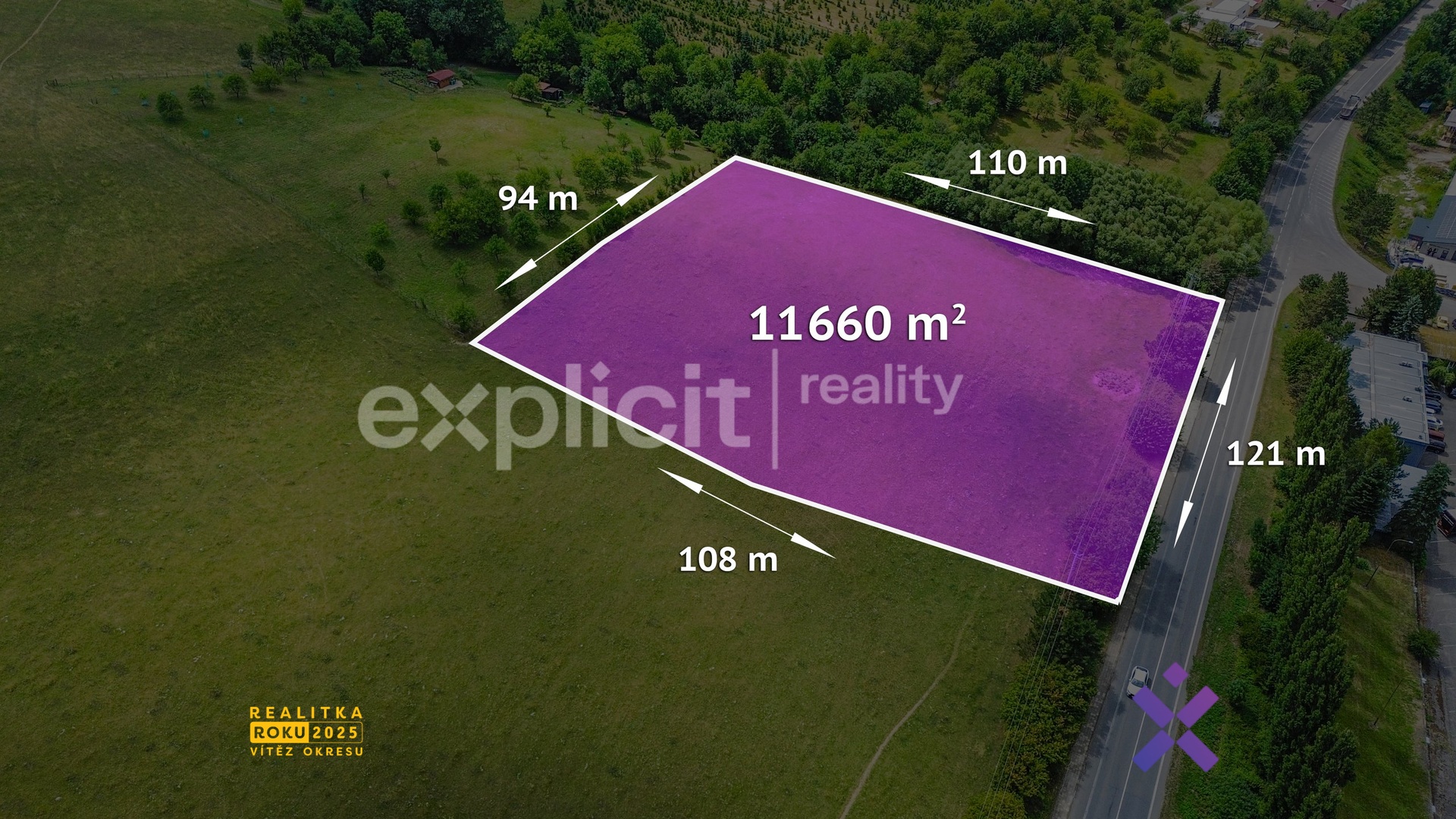 Prodej komerčního pozemku 11 660 m&sup2;, Slušovice