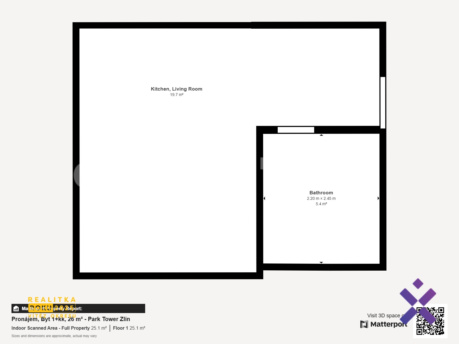 Pron jem Byt 1 kk 26 m - Park Tower Zl n - Floor 1