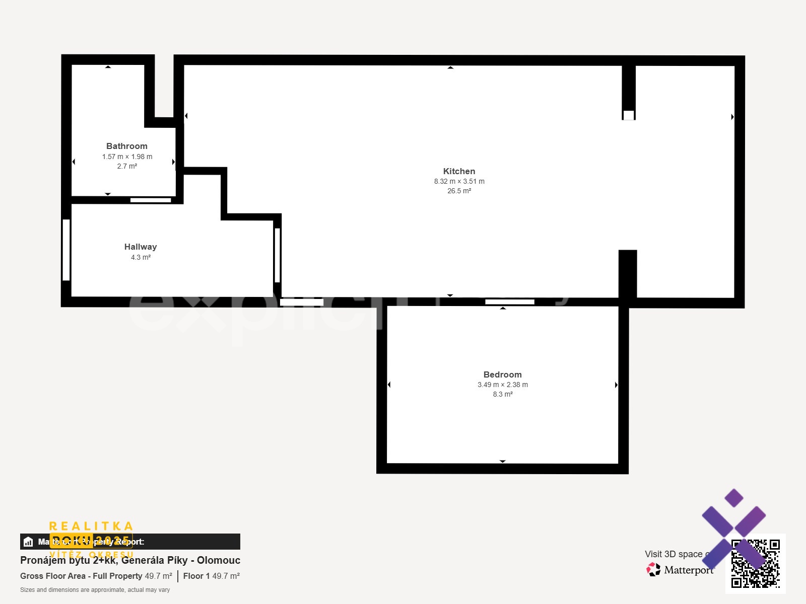 Pron jem bytu 2 kk Gener la P ky - Olomo - Floor 1