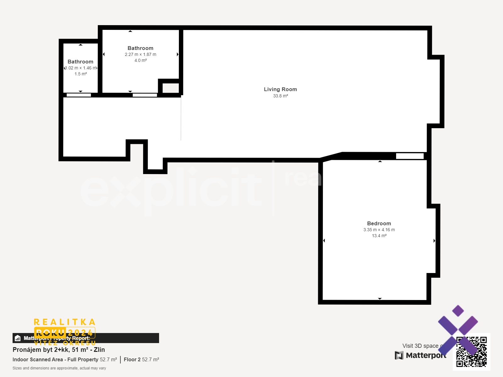 Pron jem byt 2 kk 51 m - Zl n - Floor 2