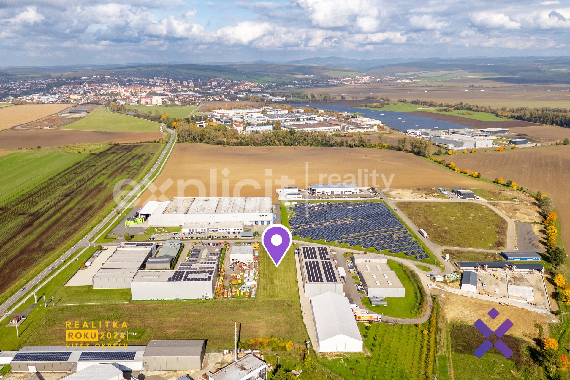 Prodej komerčního pozemku 3 525 m², Nivnice-H