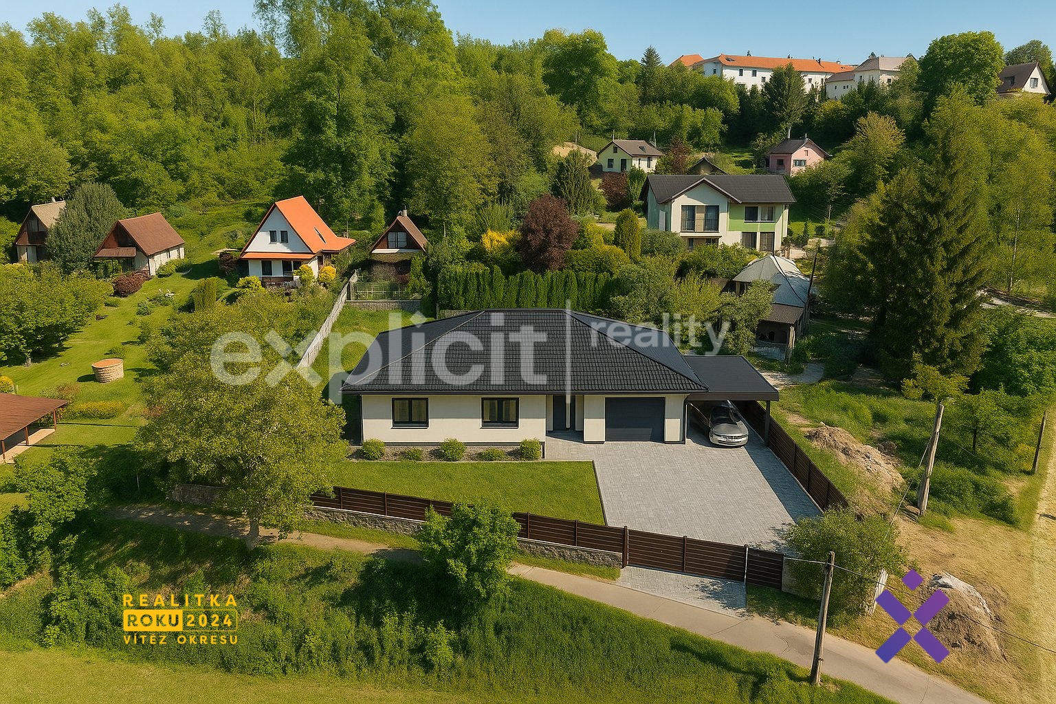 Vizualizace stavby na pozemku