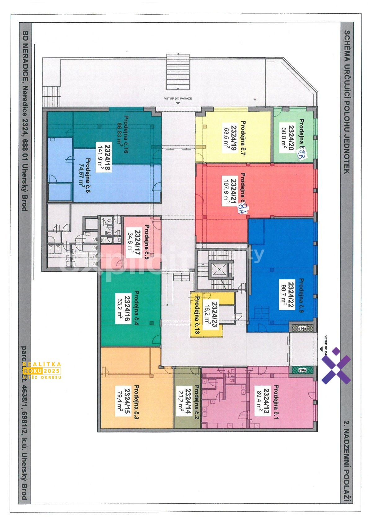 Pronájem obchodního prostoru 107,6 m&sup2; - Uherský Brod - Neradice