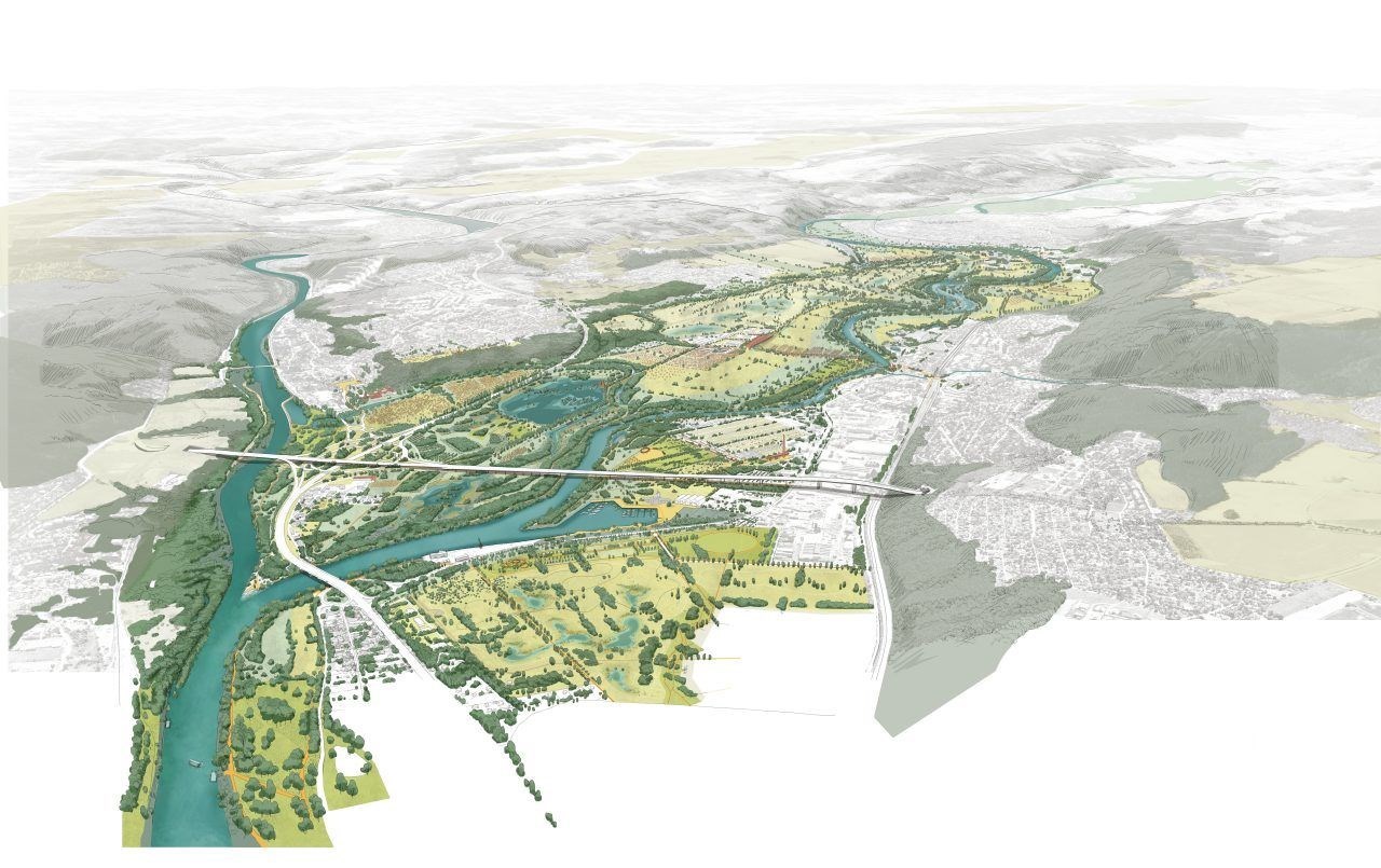 Vizualizace plánovaného parku Soutok – zdroj: IPR 