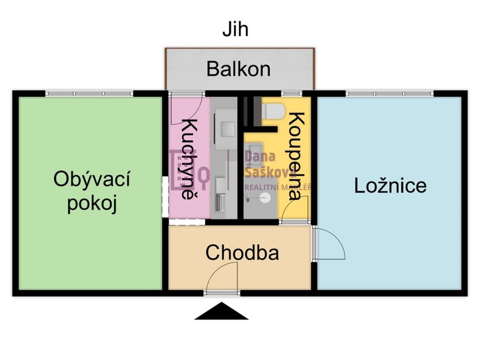 Pronájem bytu 2+1 Jindřichův Hradec 15 500 Kč za měsíc, foto 5