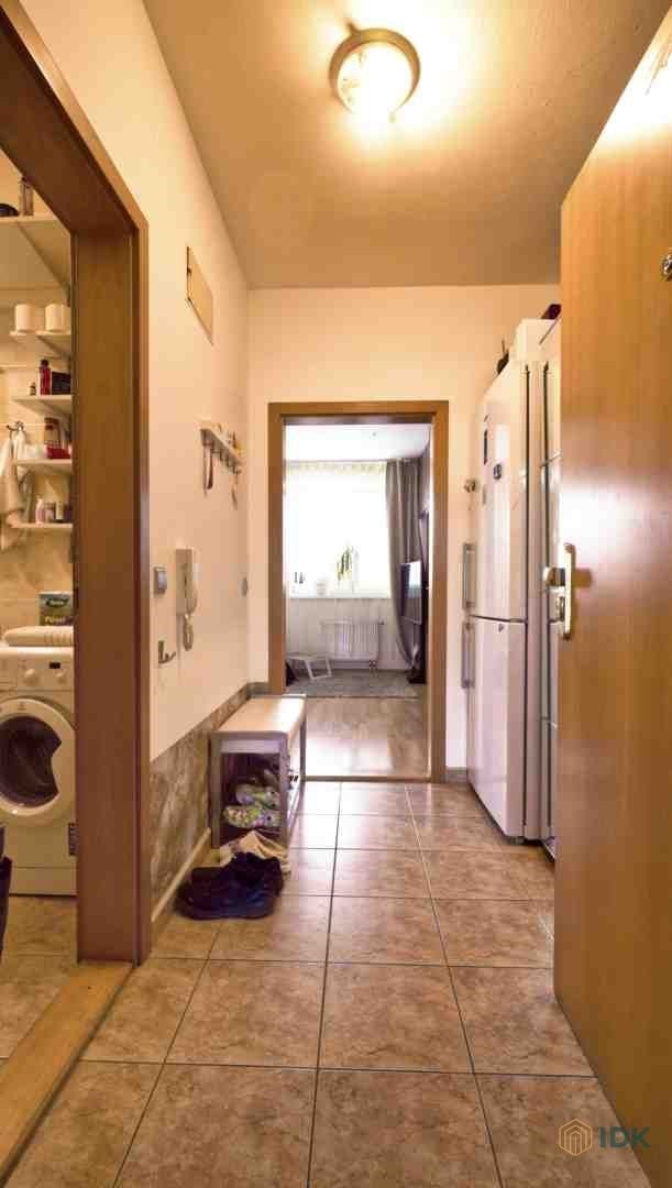 Vstupní hala s dlažbou, světlé stěny, moderní náby