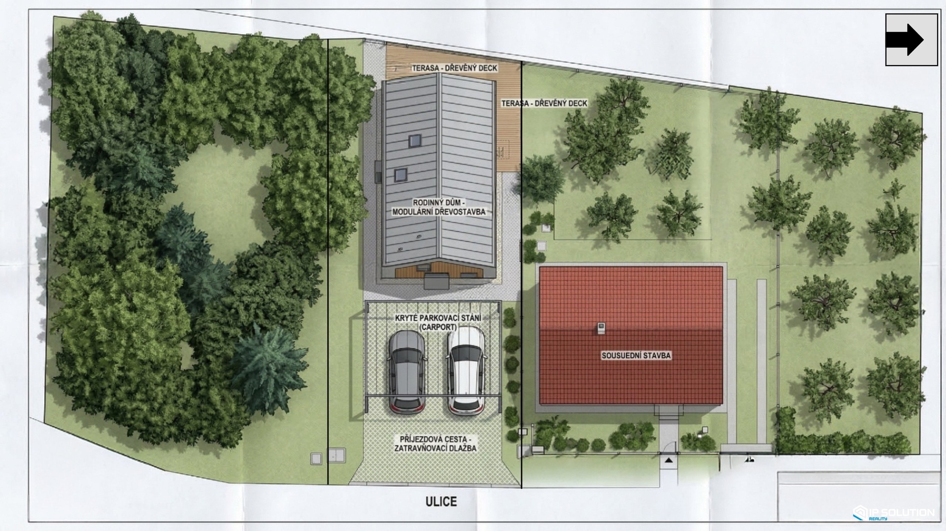 Vizualizace možné zástavby situace