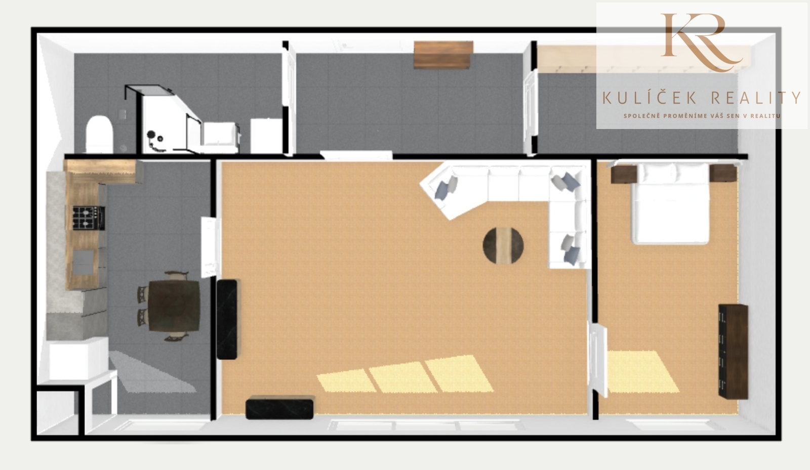 KULÍČEK Reality - Prodej bytu - 2D půdorys