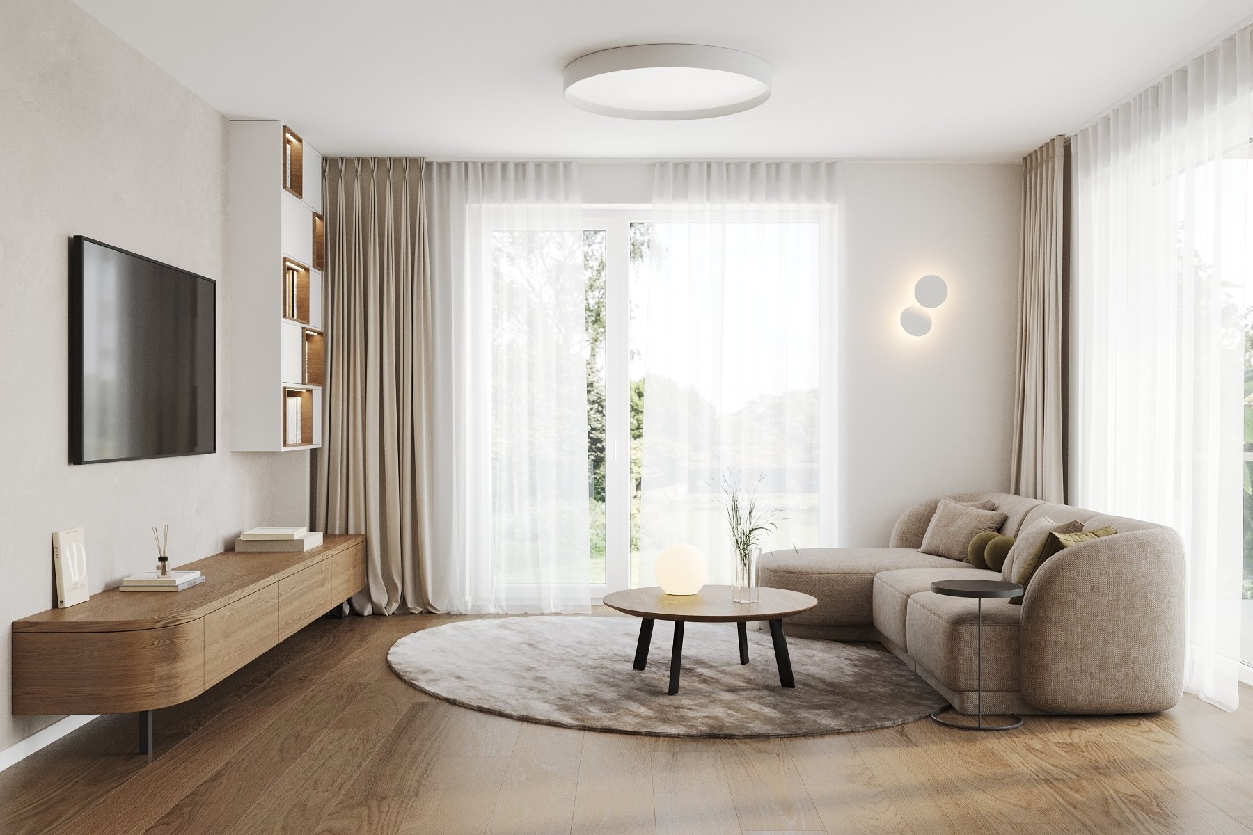 Byt c?.1 Dispozice 3+KK obytny? prostor b)