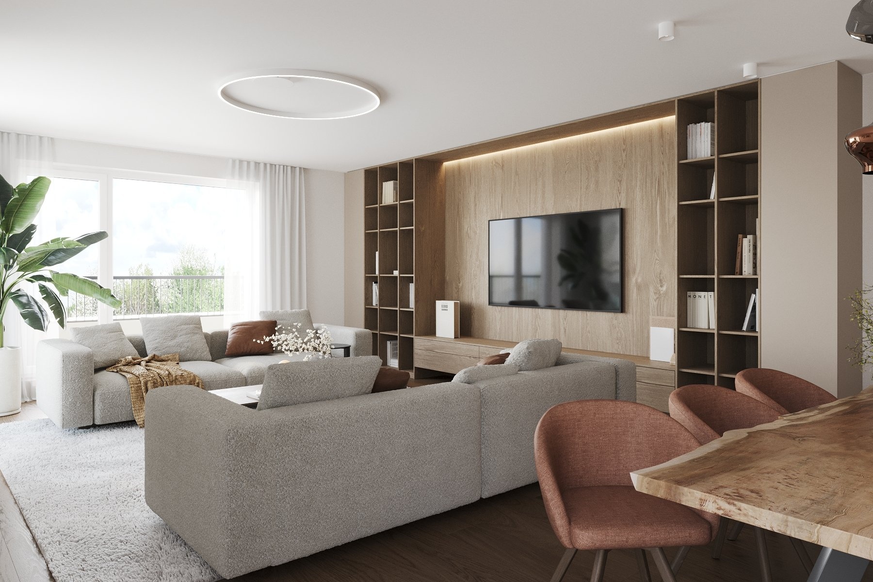 Byt c?.3 Dispozice 4+KK obytny? prostor