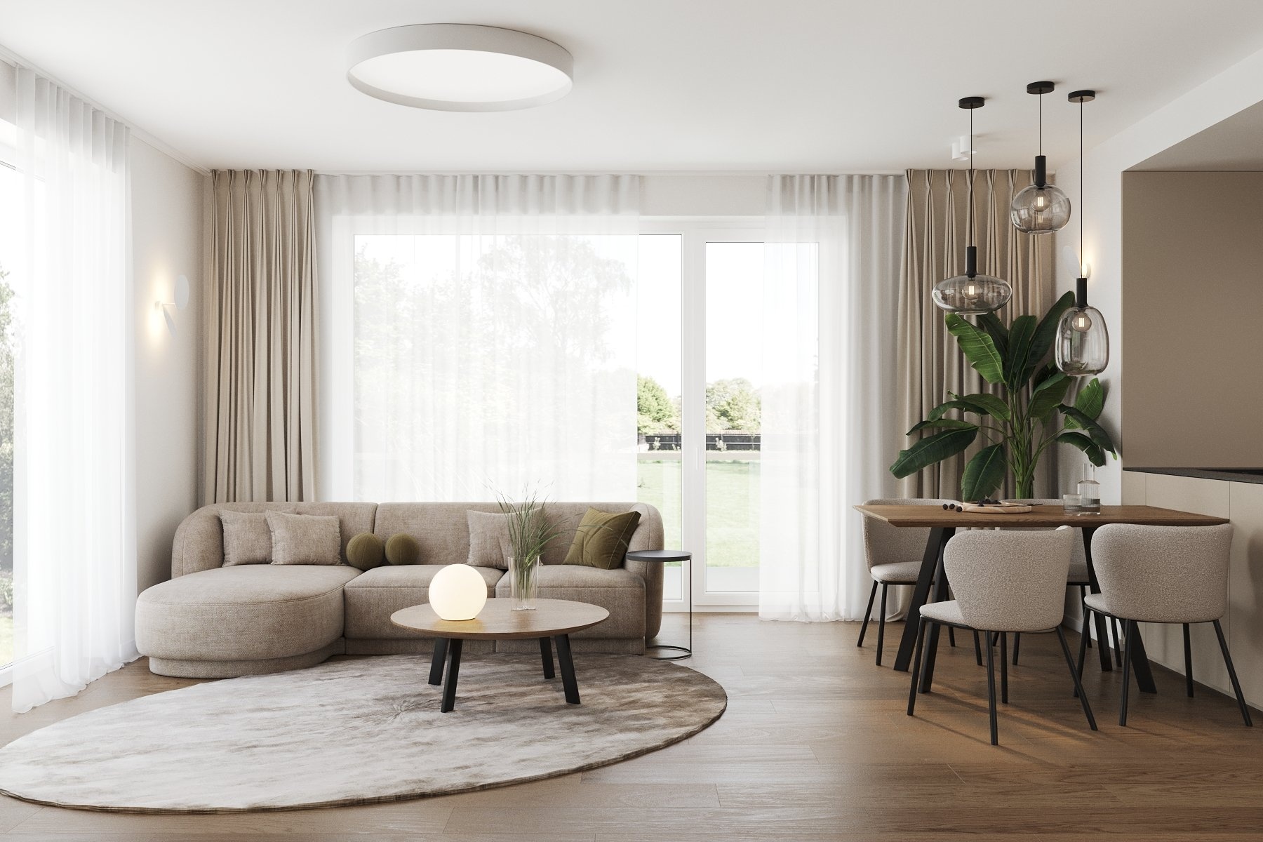 Byt c?.1 Dispozice 3+KK obytny? prostor a)