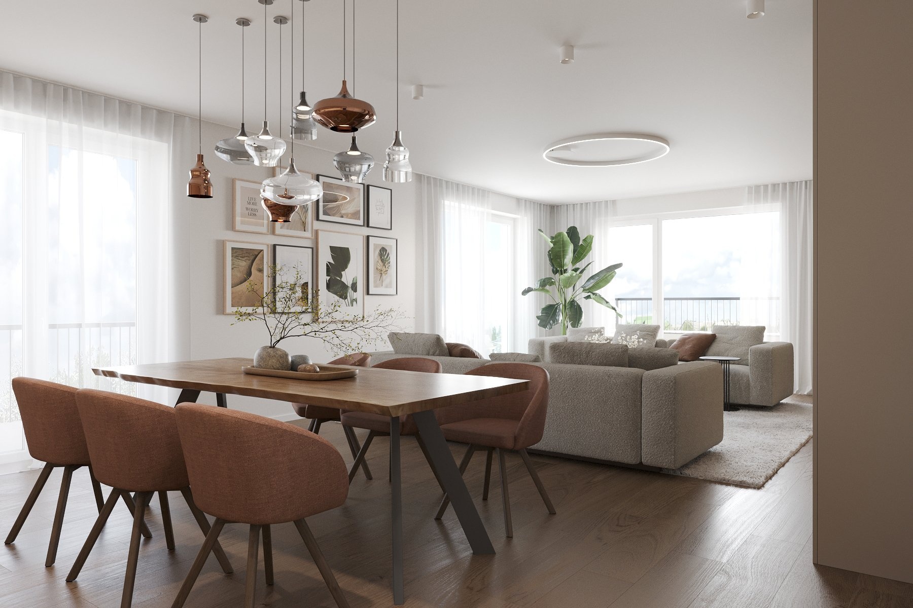 Byt c?.3 Dispozice 4+KK obytny? prostor b)