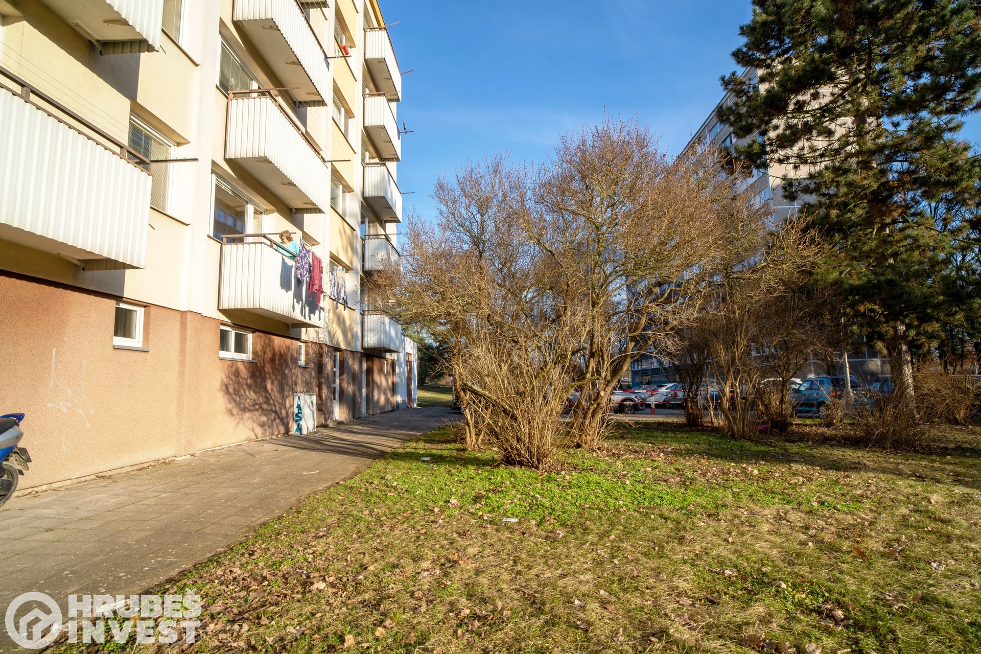 Pohled na dům z parku