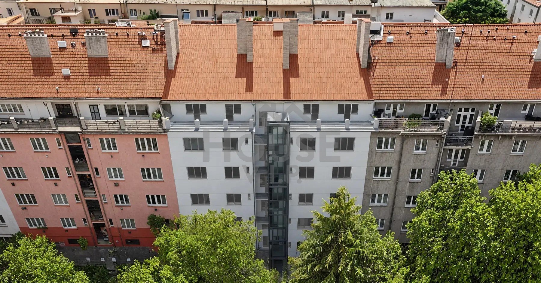 Vizualizace bytového domu po instalaci výtahu