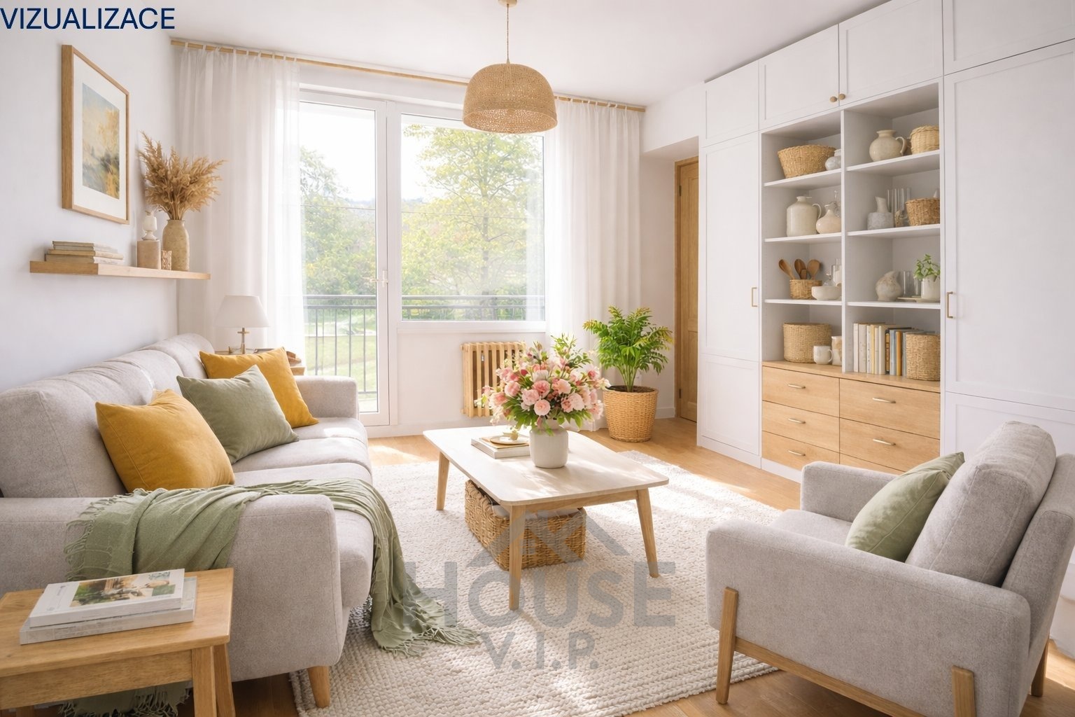 vizualizace - obyvací pokoj