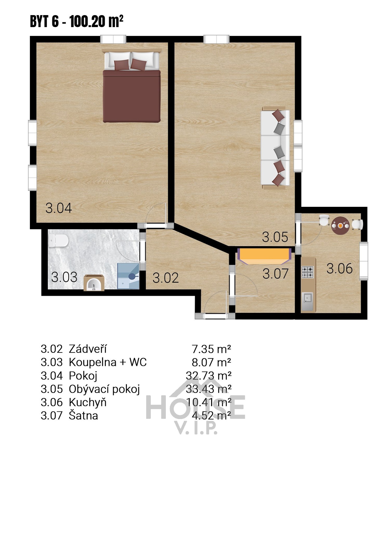 FLOOR PLAN 3. NP 2+1kk
