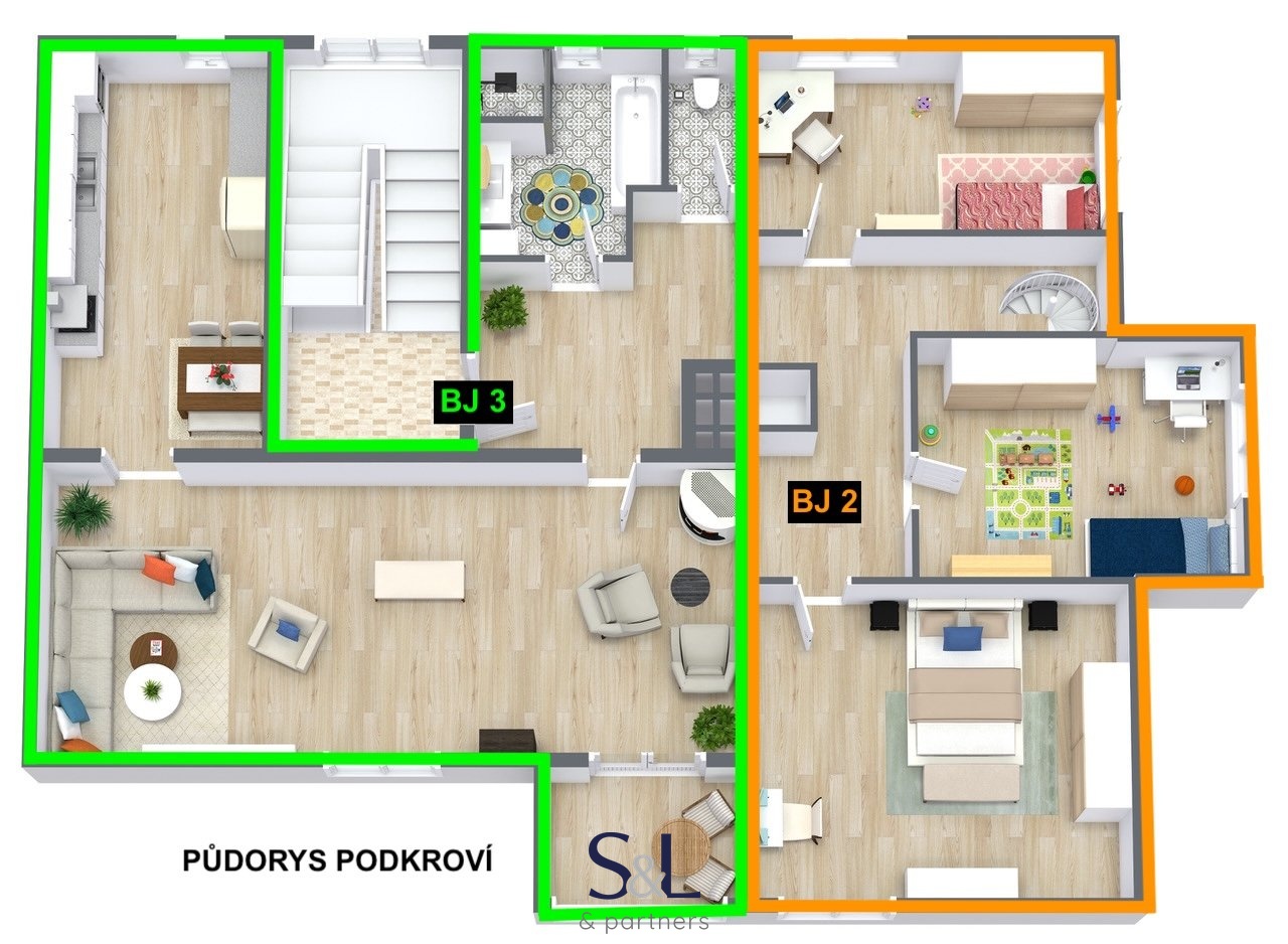 elezny? Brod - RD - 2. Floor - 3D Floor Plan