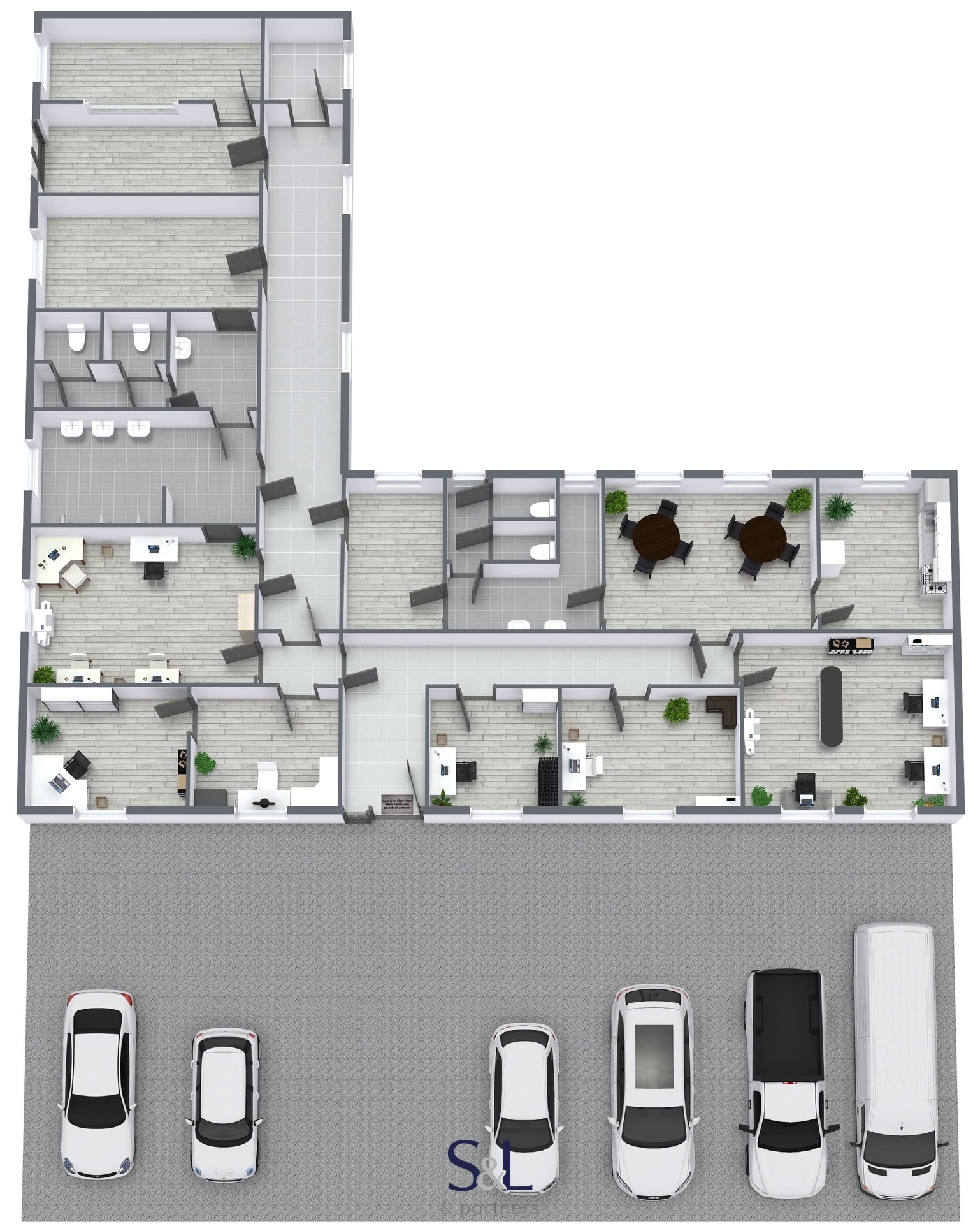 Bohatice - Areal - 1. Floor - 3D Floor Plan