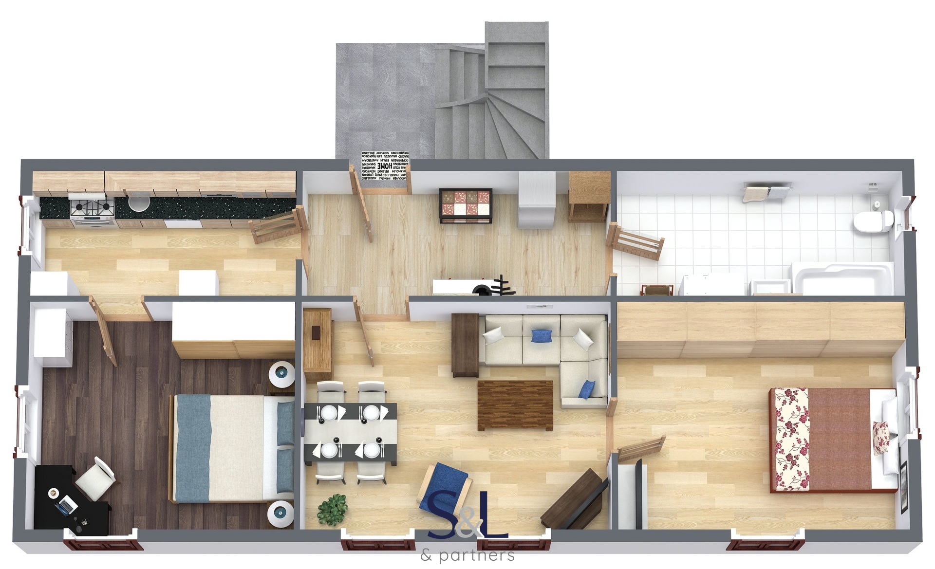 LBC - Vratislavice - 1. Floor - 3D Floor Plan