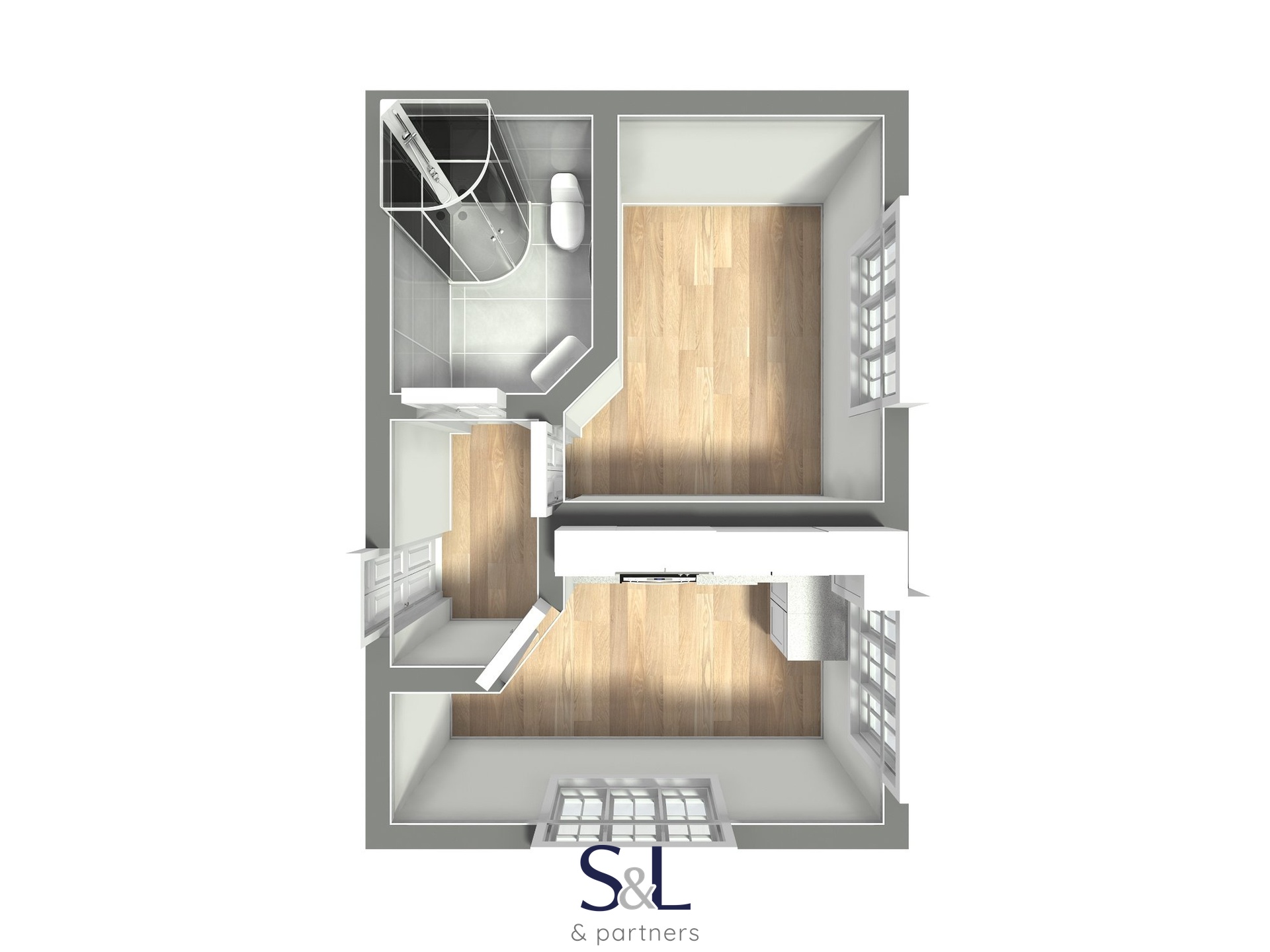 3D pu?dorys, 2+kk, Kalinova - 3D Photo