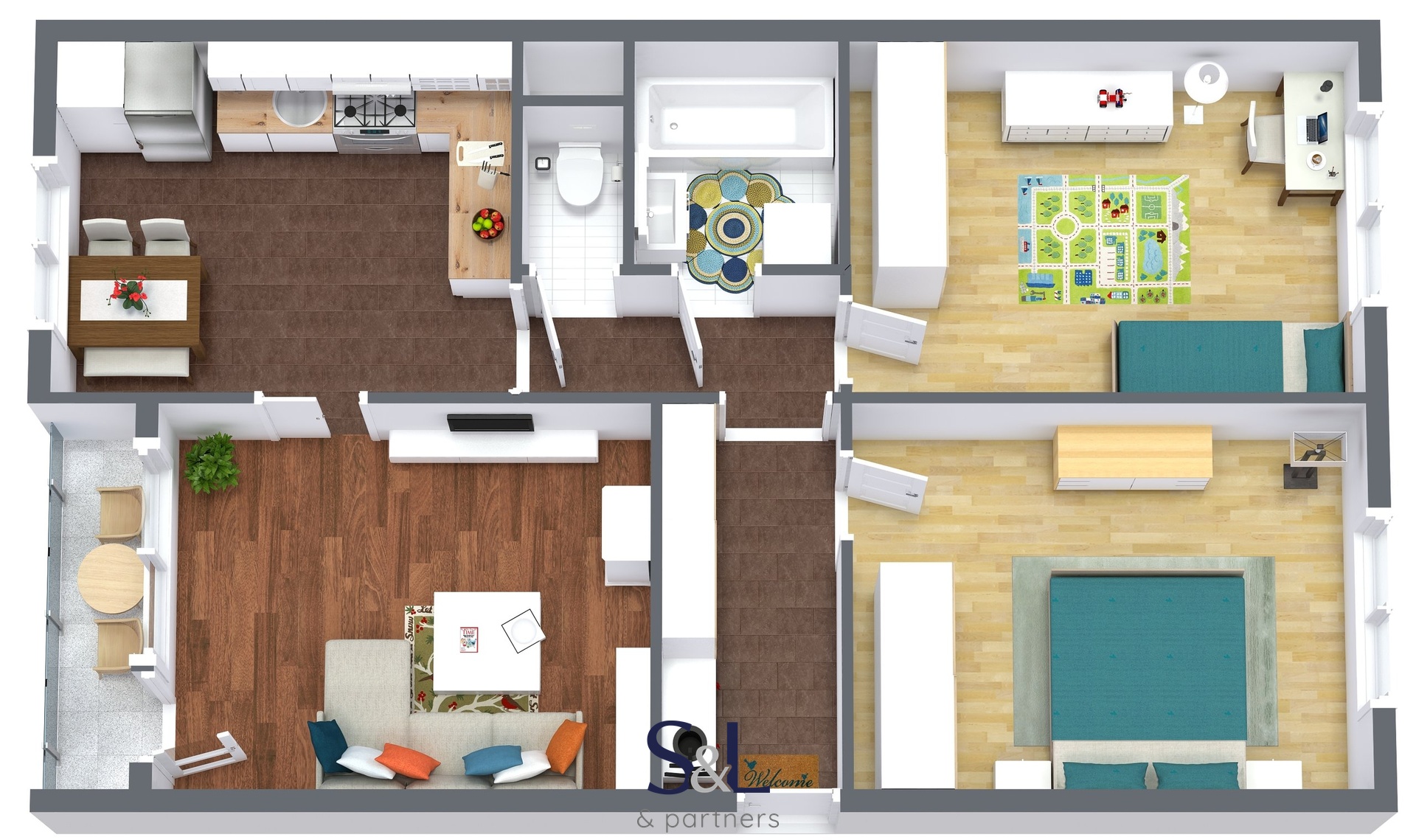 3+1  RH - 3D Floor Plan