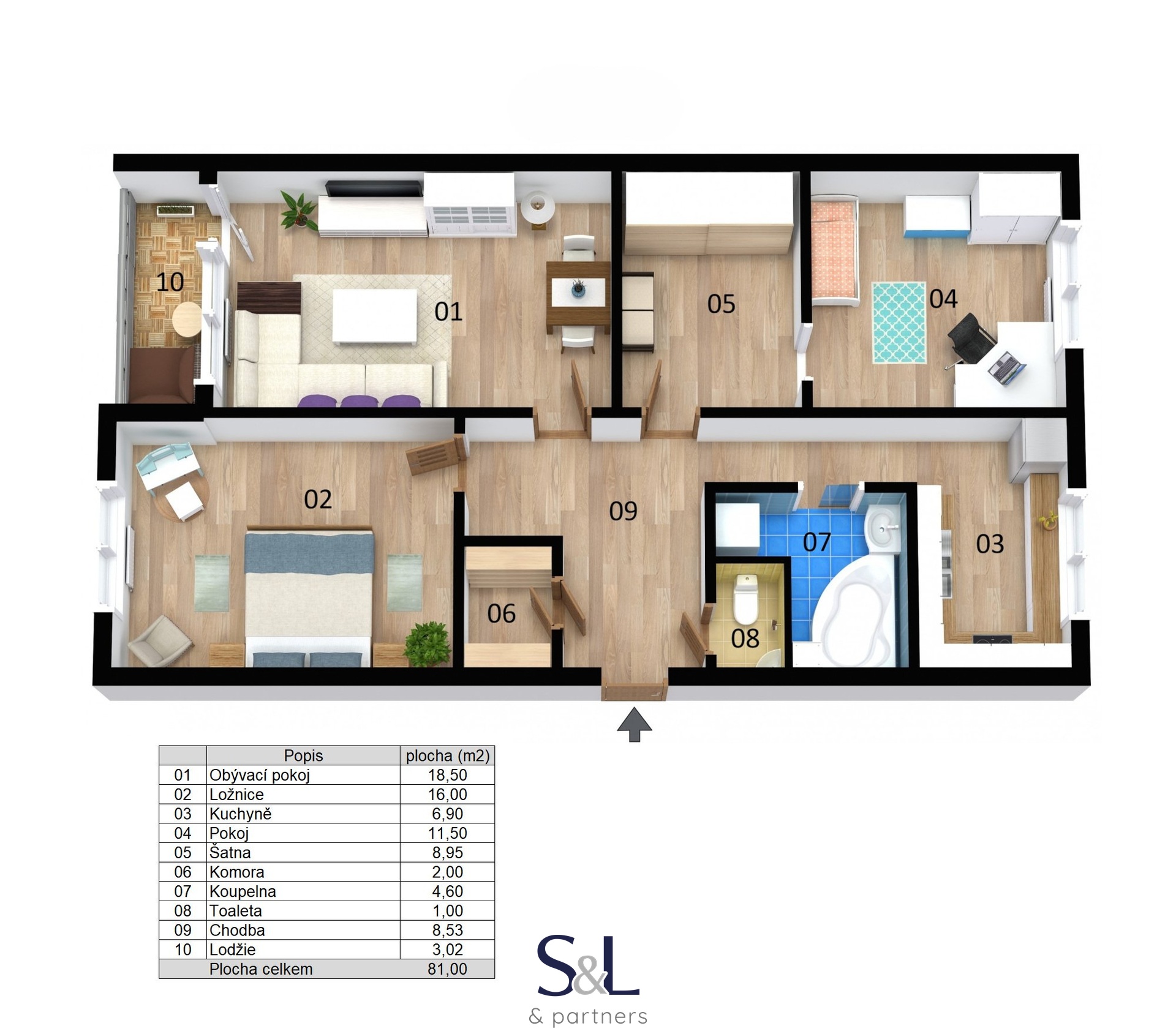 Skalka - 3D - 1. Floor - Letterhead