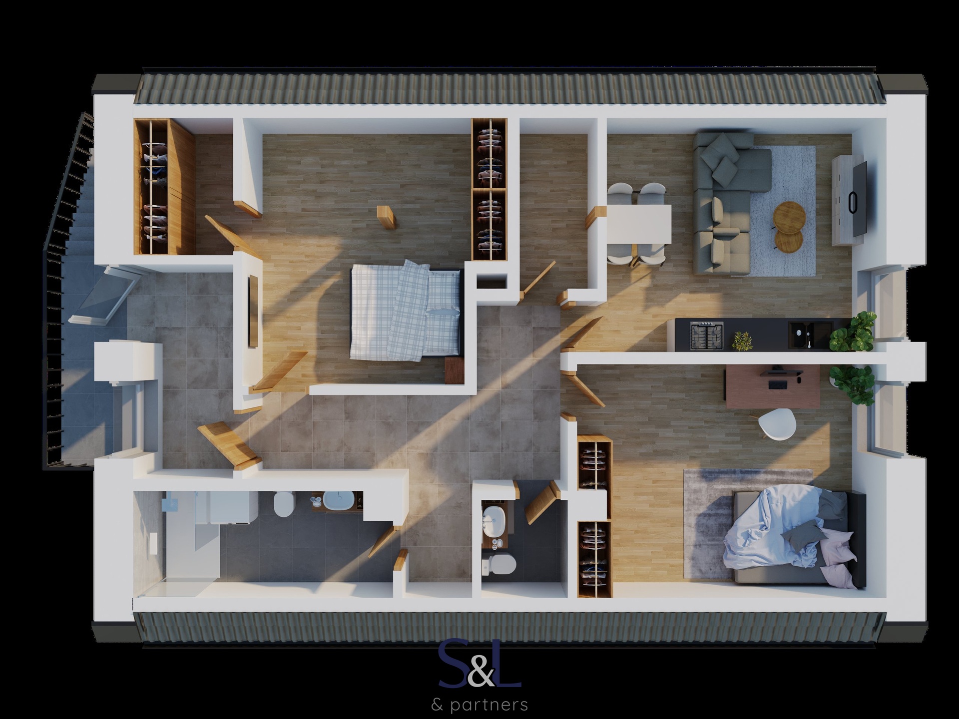 3D floor plan - D02