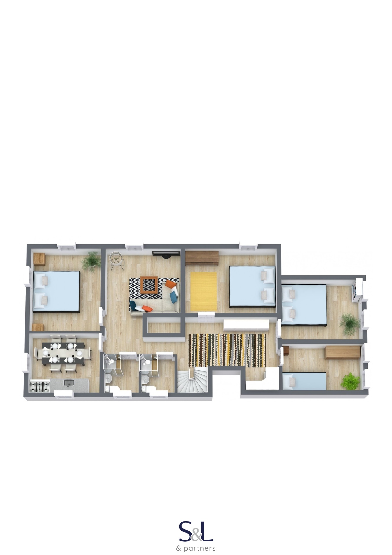 Floorplan letterhead - Untitled Project - 1. Floor - 3D Floor Plan... Desná