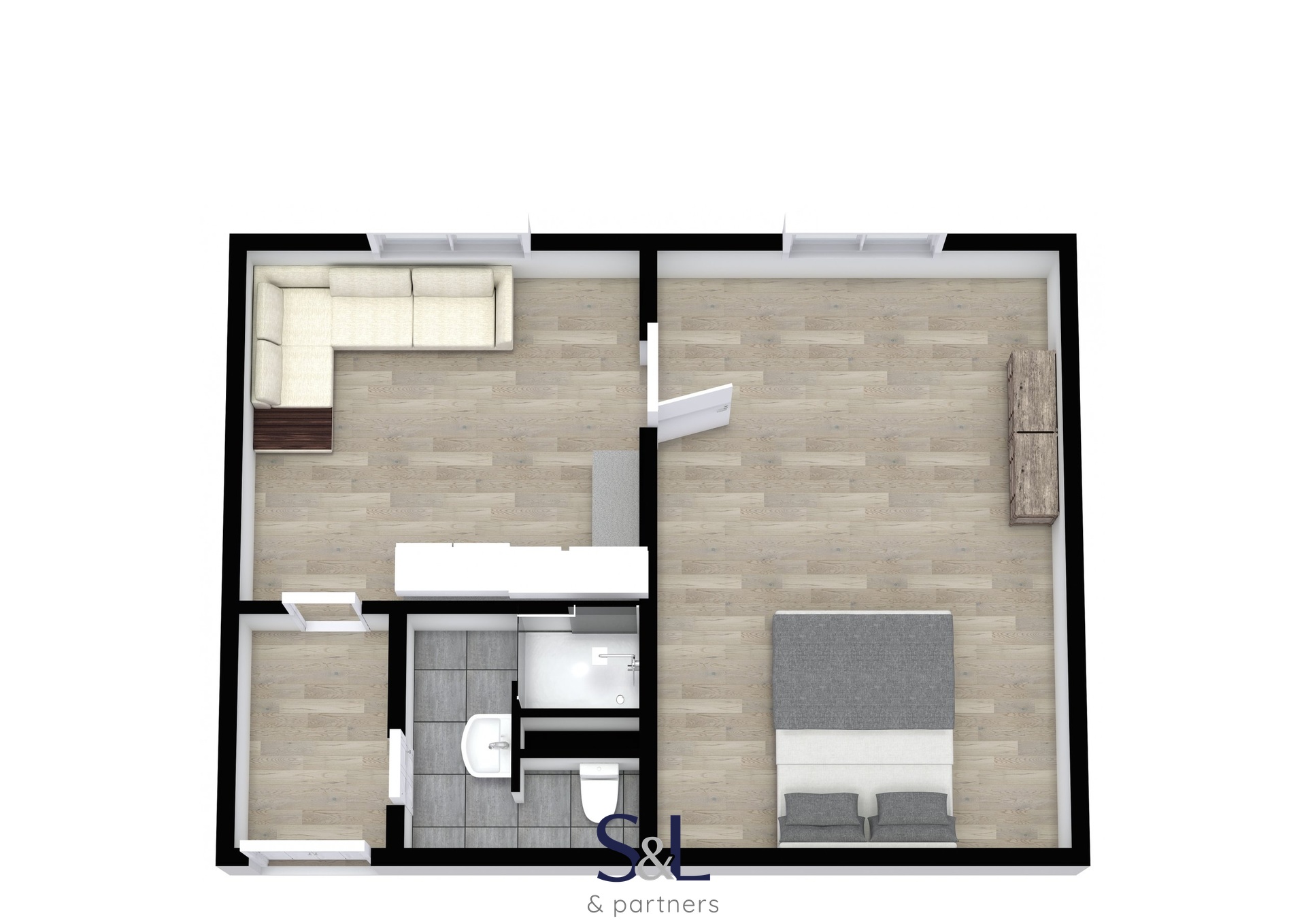 BJ Bozeny Nemcove 1+1 - 3D - 1. Floor - Letterhead